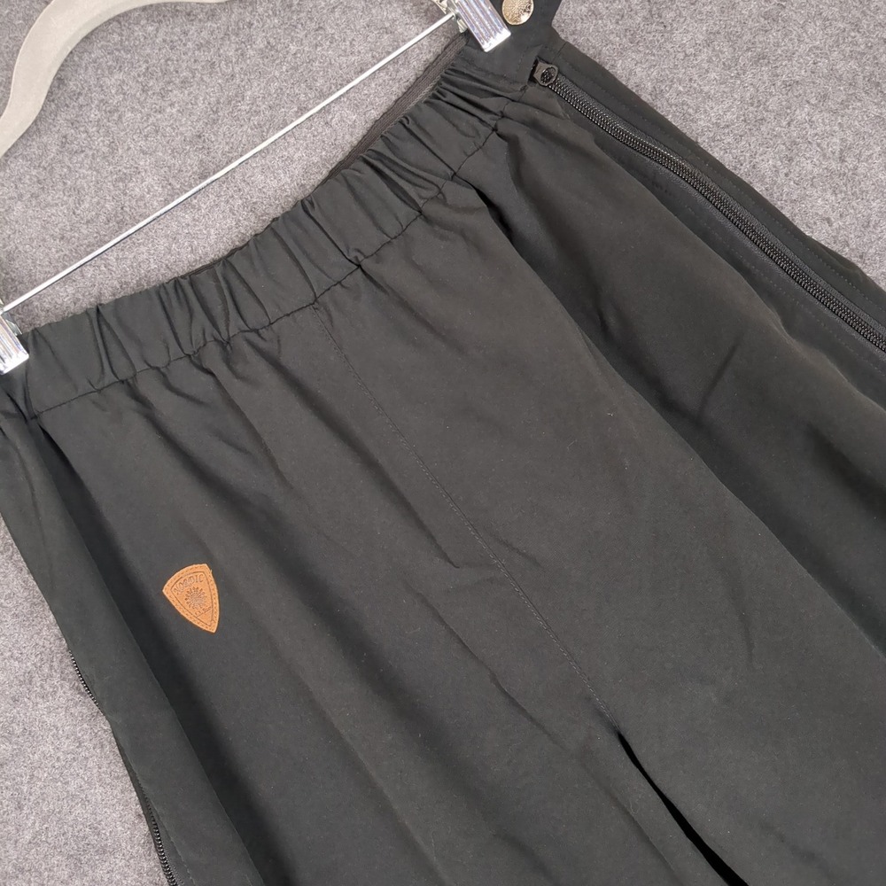 LL Bean Nordic Ski Pants Womens Medium Black Full Zip Sides Outdoor Winter Sport